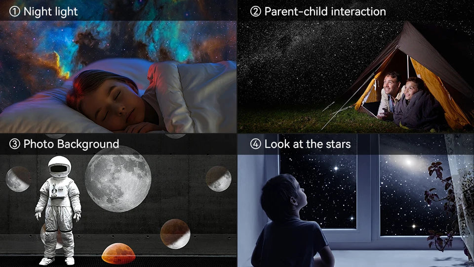 Projetor Galáxia — Luz Noturna de Céu Estrelado