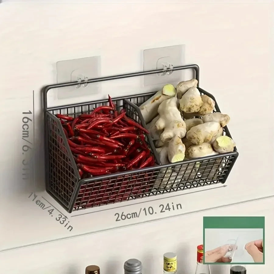 Organizador de Parede para Cozinha — Cesto Prático