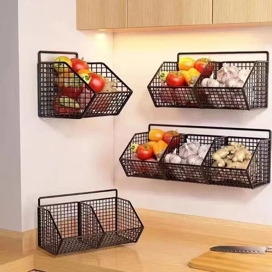Organizador de Parede para Cozinha — Cesto Prático