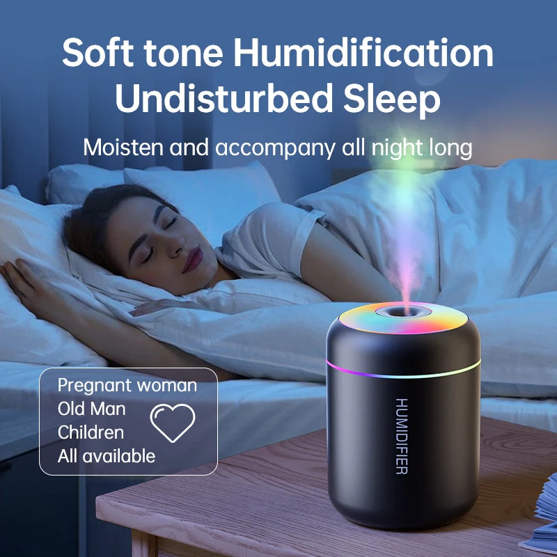 Mini Humidificador USB 180 ml – Silencioso e Compacto