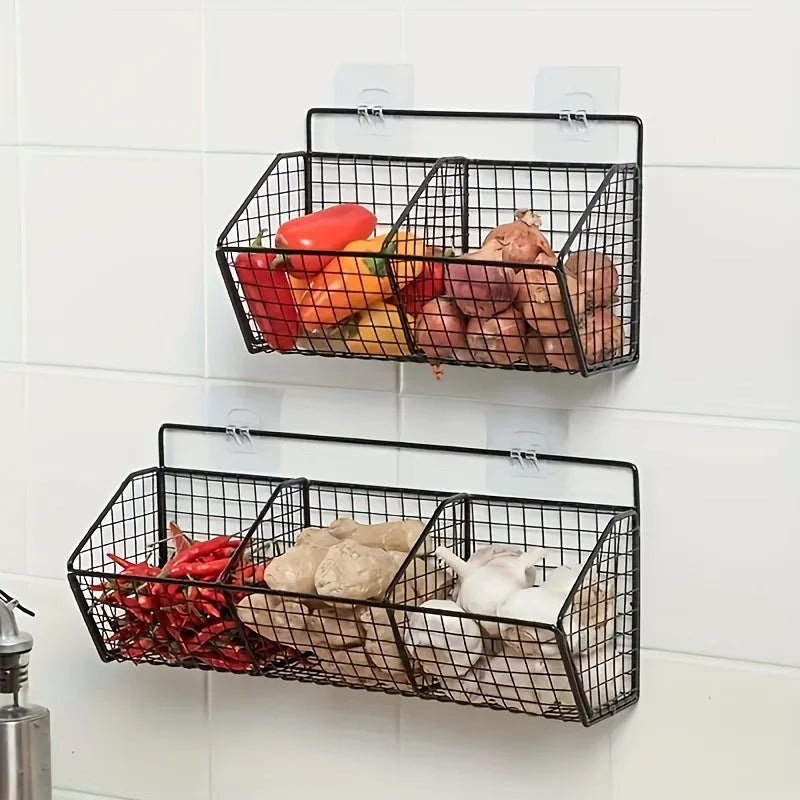 Organizador de Parede para Cozinha — Cesto Prático