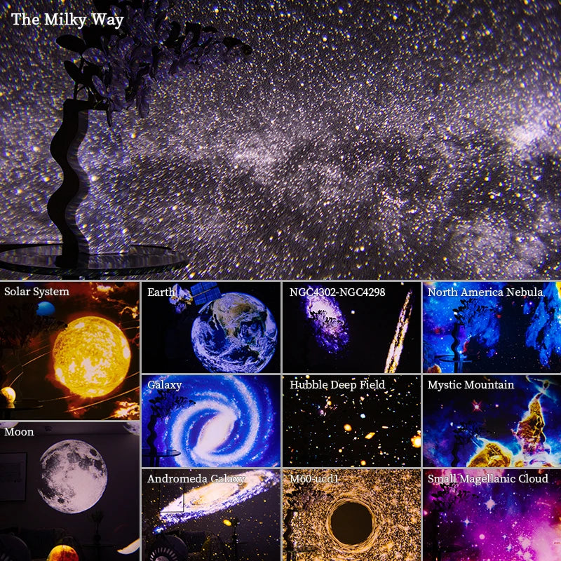 Projetor Galáxia — Luz Noturna de Céu Estrelado