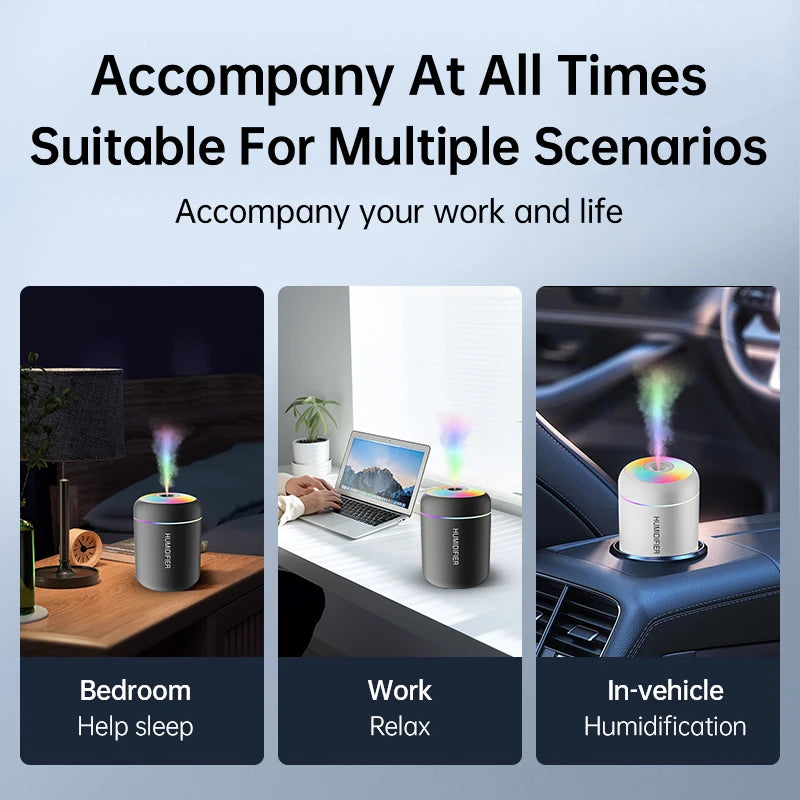Mini Humidificador USB 180 ml – Silencioso e Compacto