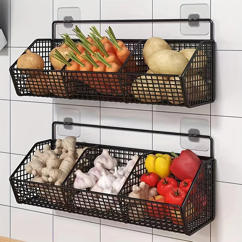 Organizador de Parede para Cozinha — Cesto Prático