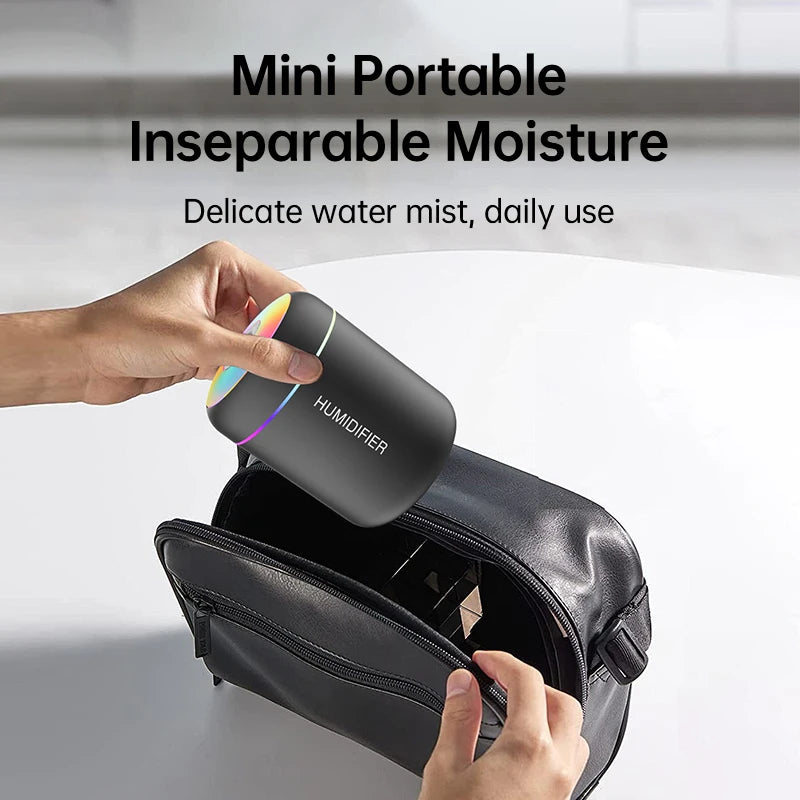 Mini Humidificador USB 180 ml – Silencioso e Compacto