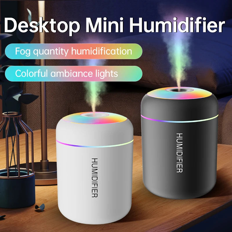 Mini Humidificador USB 180 ml – Silencioso e Compacto