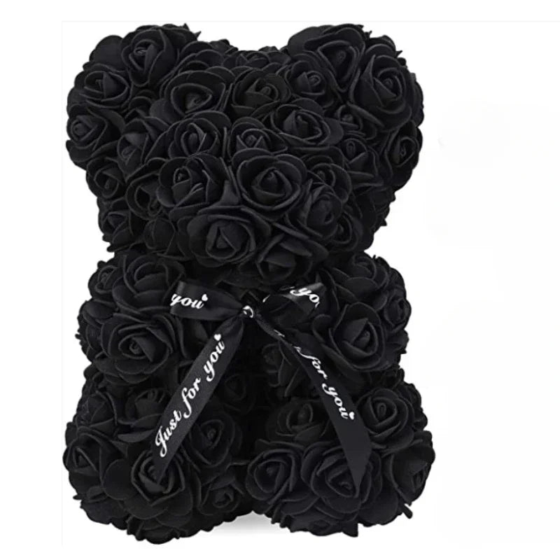 Urso de Rosas Artificiais — Presente Especial