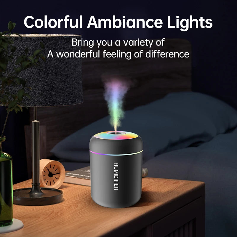 Mini Humidificador USB 180 ml – Silencioso e Compacto